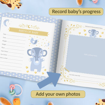 Baby Memory And Milestone Book Personalised, 6 of 12