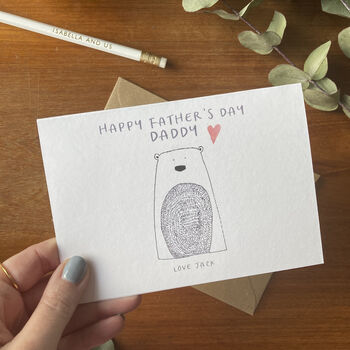 Personalised Father's Day Daddy Card Bear, 2 of 7