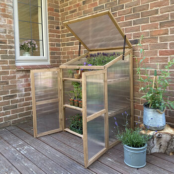 Wooden Framed Garden Greenhouse Growhouse Kit, 3 of 12