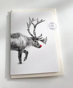 Rudolph Reindeer Christmas Card, 2 of 6