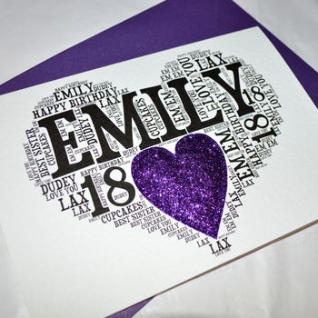 Personalised 18th Birthday Sparkle Card, 7 of 12