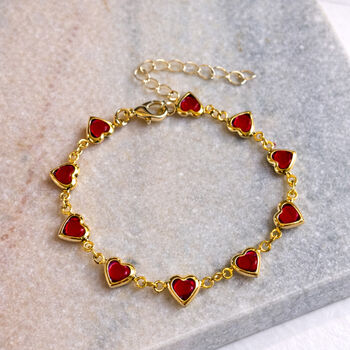 Heart Charm Chain Bracelet, 2 of 3