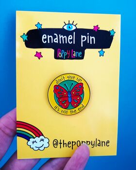 Storms Don't Last Forever Rainbow Enamel Pin, 6 of 8