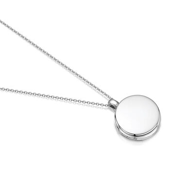 Round Silver Personalised Locket, 6 of 12