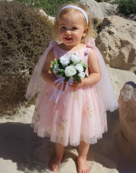 Athena In Blush Party Or Flower Girl Dress, 3 of 8