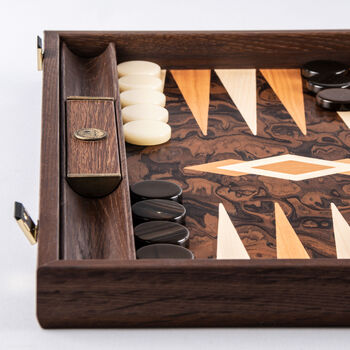 Manopoulos Californian Walnut 19'x12' Backgammon, 5 of 8