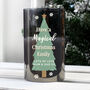 Personalised Christmas Tree Smoked Glass LED Candle, thumbnail 2 of 4