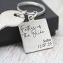 Engraved Wedding Keyring Square, Father Of The Bride, thumbnail 1 of 2