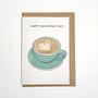 Valentine's Day Coffee Heart Card 100% Recycled, thumbnail 2 of 3