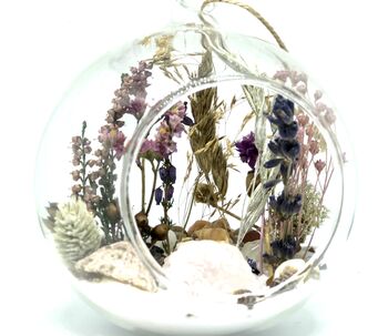 Dried Flowers And Rose Quartz Crystal Terrarium Kit, 2 of 6
