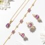 Pink Sapphire Bracelet In Sterling Silver And Gold, thumbnail 7 of 12