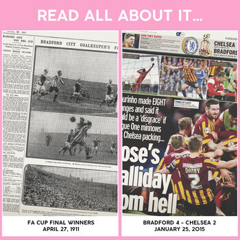 Bradford City Personalised Football Gift Bantams Newspaper History Book, 12 of 12