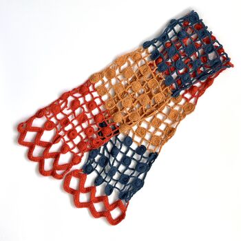 Pure Cashmere Crochet Neck Scarf, 3 of 8
