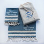 Soft Cotton Tea Towel, Personalised Christmas Gift Set For Her, thumbnail 5 of 5