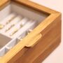 Glass Top Wooden Jewellery Box, thumbnail 4 of 11
