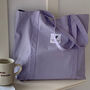 Lavender Extra Large Canvas Shoulder Bags, thumbnail 1 of 5