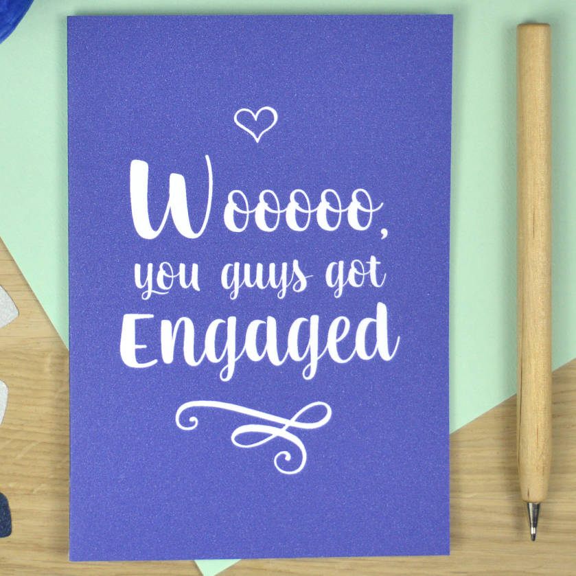 Gay Engagement Card By Pink And Turquoise