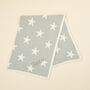 Personalised Light Blue Star Intarsia Blanket, thumbnail 2 of 7