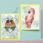 Love Birds A6 Greeting Card, thumbnail 2 of 3