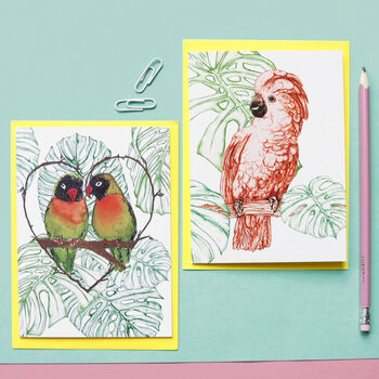 Love Birds A6 Greeting Card, 2 of 3