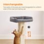 Cat Scratching Post With Plush Perch And Sisal Pole, thumbnail 7 of 10