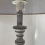 73cm Grey Wooden Table Bedside Lamp With Taupe Shade Home Decor, thumbnail 5 of 8