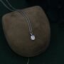 Moissanite Solitaire Pendant Necklace Sterling Silver, thumbnail 4 of 11