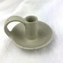 Fair Trade Stoneware Hand Candlestick Holder With Plate, thumbnail 10 of 12