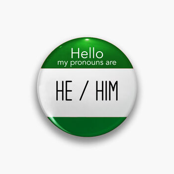 Personal Pronouns Pin Badge, 4 of 8