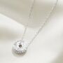 Moon Phase Necklace With Diamonds In Sterling Silver, thumbnail 10 of 12