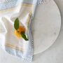 Hand Printed Boarder Cotton Napkin Set Of Two, thumbnail 1 of 2