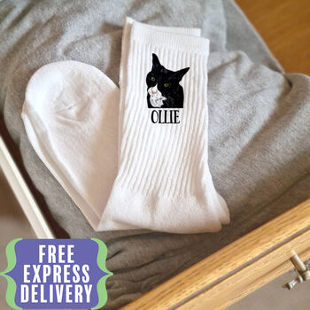 Personalised Men's Socks For Cat Lovers, 2 of 12