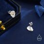 Sterling Silver Enamel Sugar Skull Stud Earrings, thumbnail 7 of 12