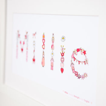 Personalised New Baby Name Print, 3 of 9
