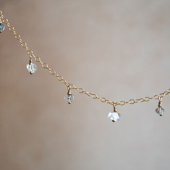 Electra Choker 14k Gold Filled And Herkimer Diamonds, 5 of 9