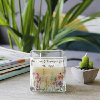 Personalised Teacher Scented Wildflower Candle, 3 of 7
