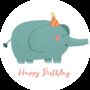 Elephant Birthday Lollipop, thumbnail 2 of 3