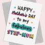 Fabulous Step Mum Mothers Day Card, thumbnail 4 of 5