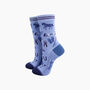 Horse Riding Bamboo Socks In Blue, thumbnail 1 of 4