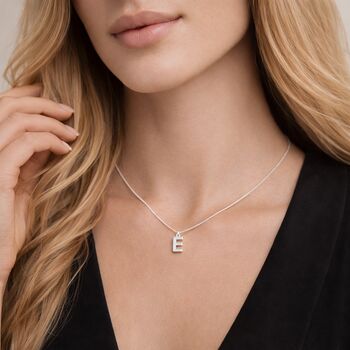 Tiny Personalised Sterling Silver Initial Pendant Necklace – Choose Your Letter, 2 of 6