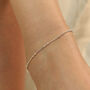 925 Silver This Slim Thread Thin Payal Anklet, thumbnail 1 of 11