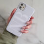 Grey And White Personalised Glossy Phone Case, thumbnail 1 of 5