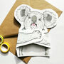 Cute 'You're Koalaty Mum' Funny Pun Mothers Day Card, thumbnail 2 of 4