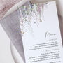 Whimsical Spring Wedding Menu Cards, thumbnail 2 of 4