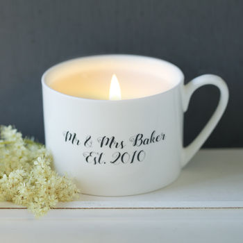 Scented Candle In Personalised Hand Decorated China Cup, 2 of 2