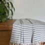 Grey Striped Design Cotton Bedspread, thumbnail 4 of 10