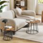 Set Of Two Modern Round Coffee Tables Steel Frame, thumbnail 3 of 8