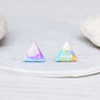Ettie Sterling Silver Triangle Stud Earrings, thumbnail 1 of 3