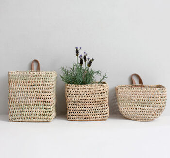Mini Wall Baskets, Set Of Three, 2 of 7