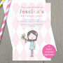 Personalised Girl's Birthday Party Invitations, thumbnail 1 of 3